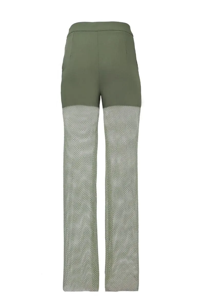 ARMY GREEN DIAMOND PANTS