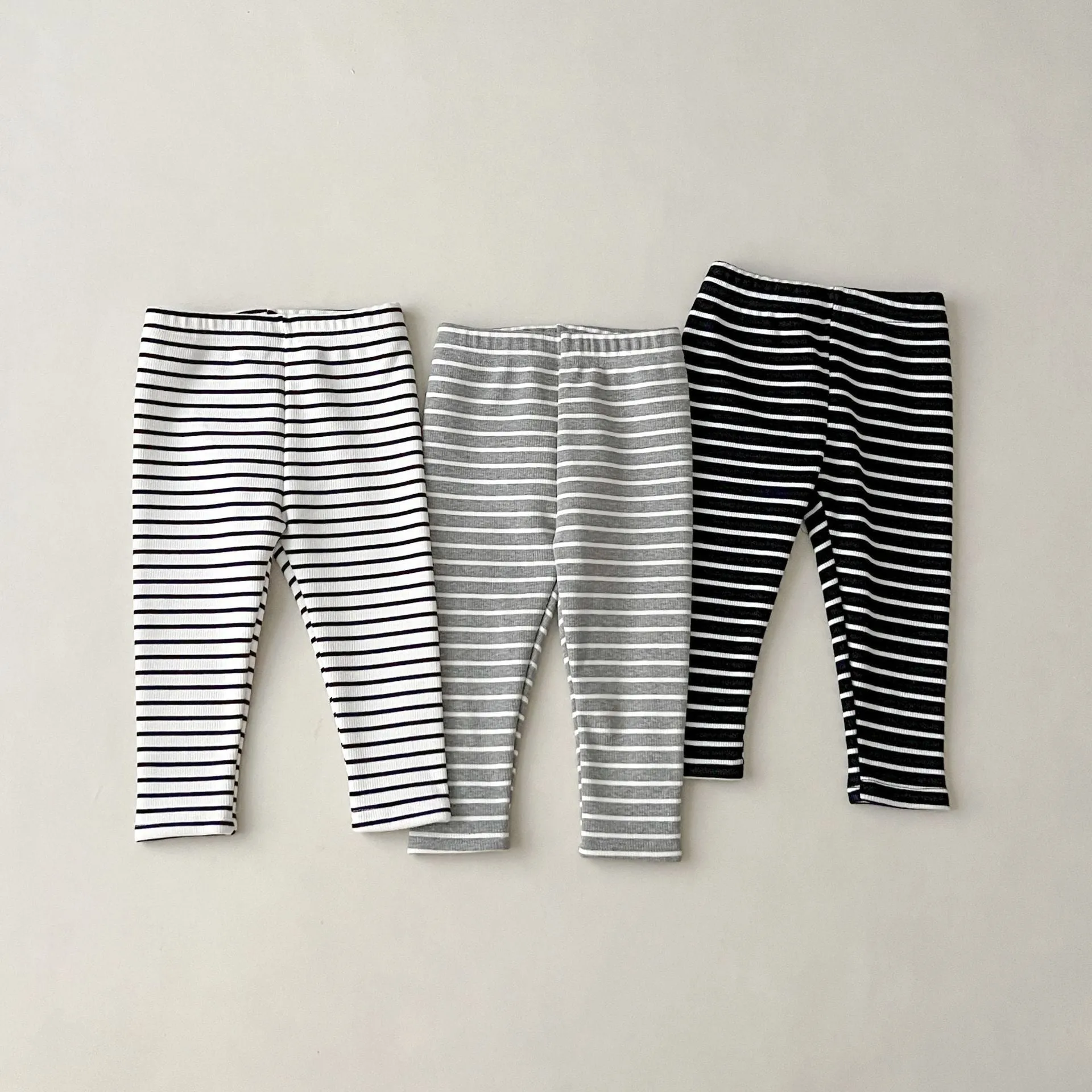 Baby Kid Girls Solid Color Striped Pants Wholesale 231130142