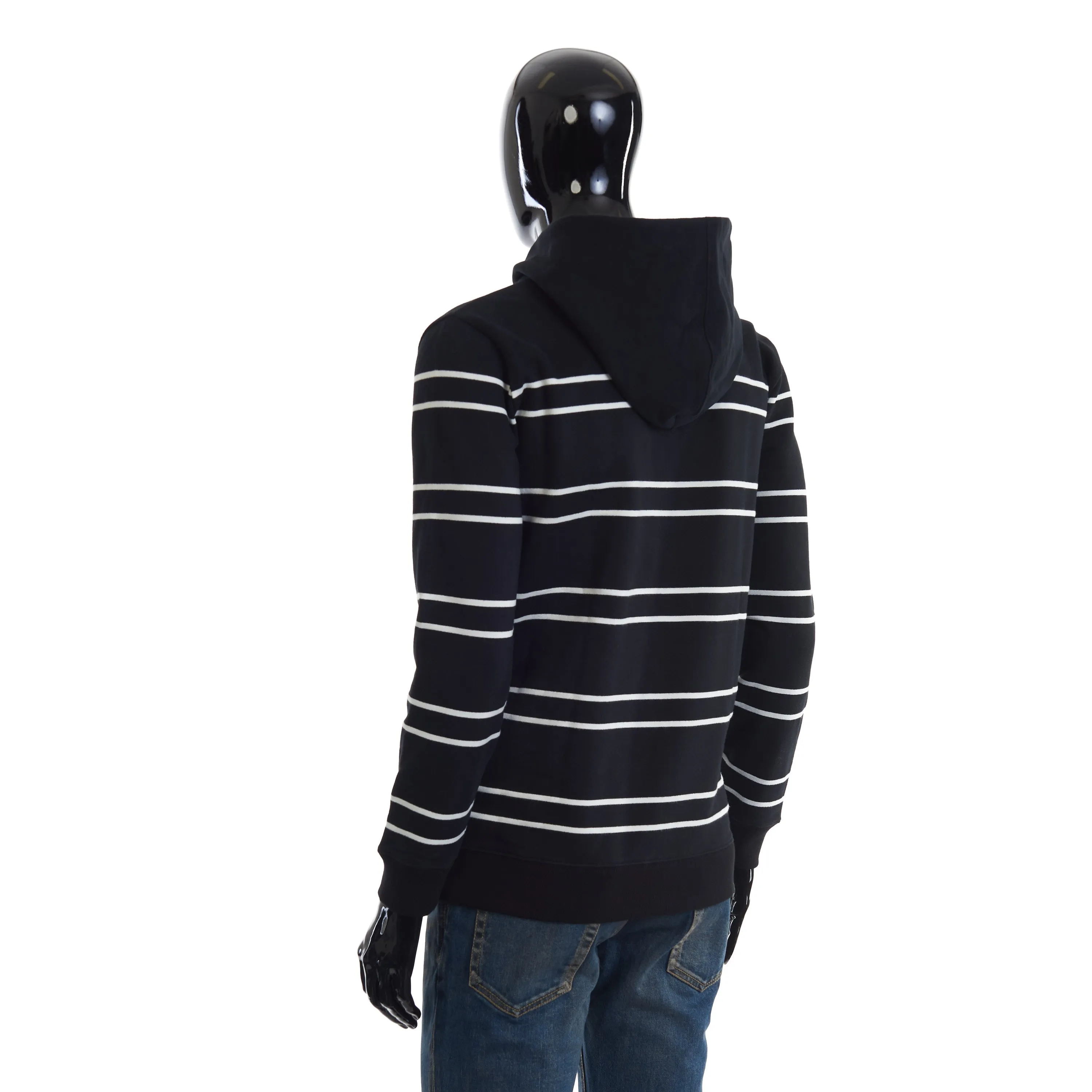 Black Saint Laurent Striped Hoodie