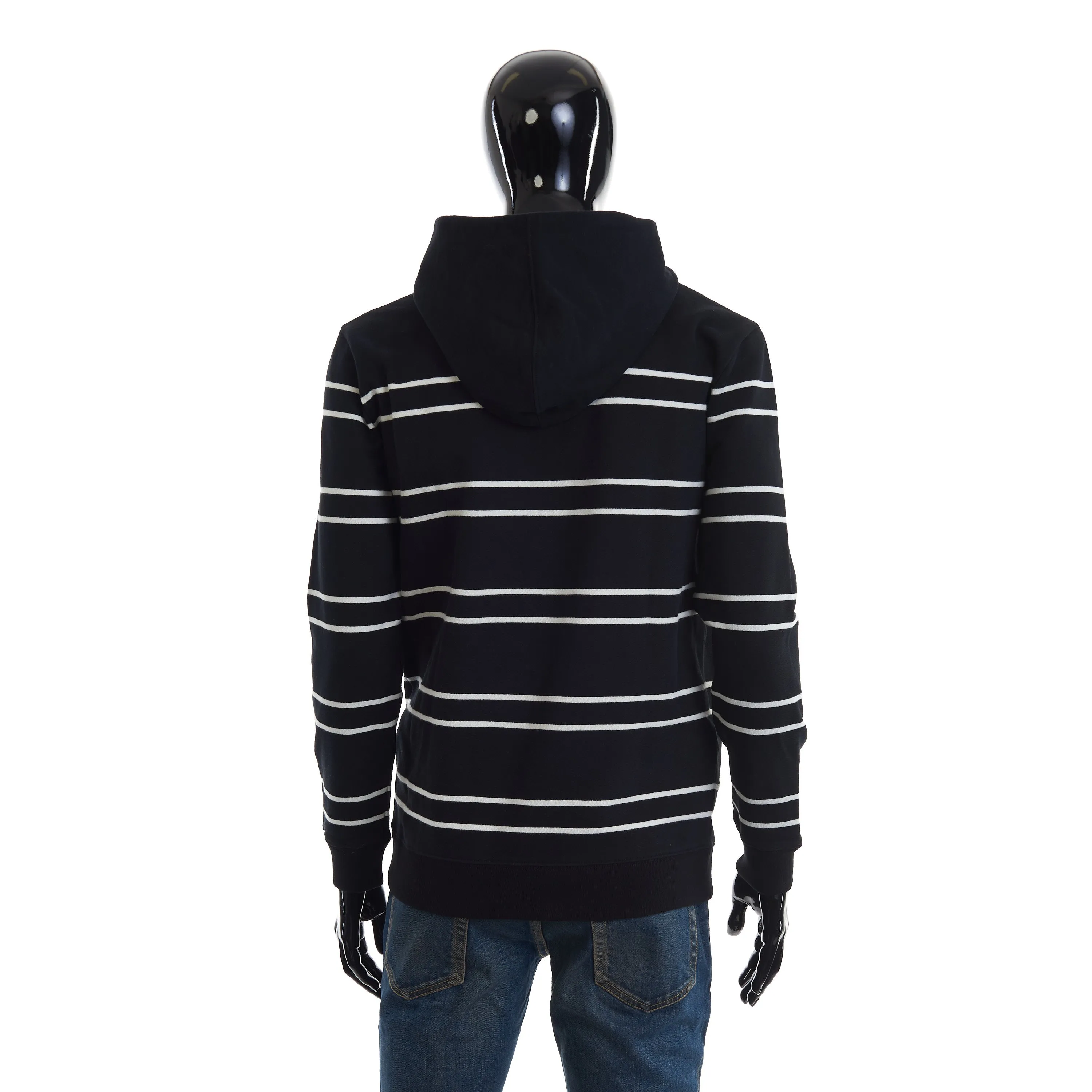 Black Saint Laurent Striped Hoodie