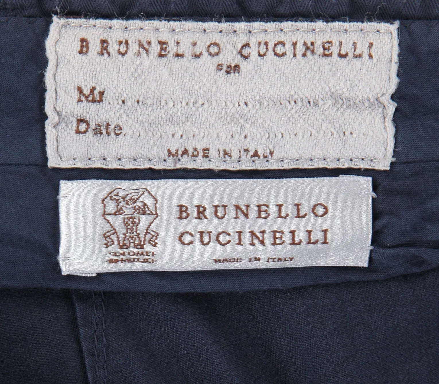 Brunello Cucinelli Navy Blue Pants