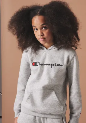 Champion Junior Script Hoodie <br> KX96N GREY