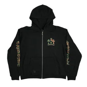 Chrome Hearts Black Camo Zip Up Hoodie Black