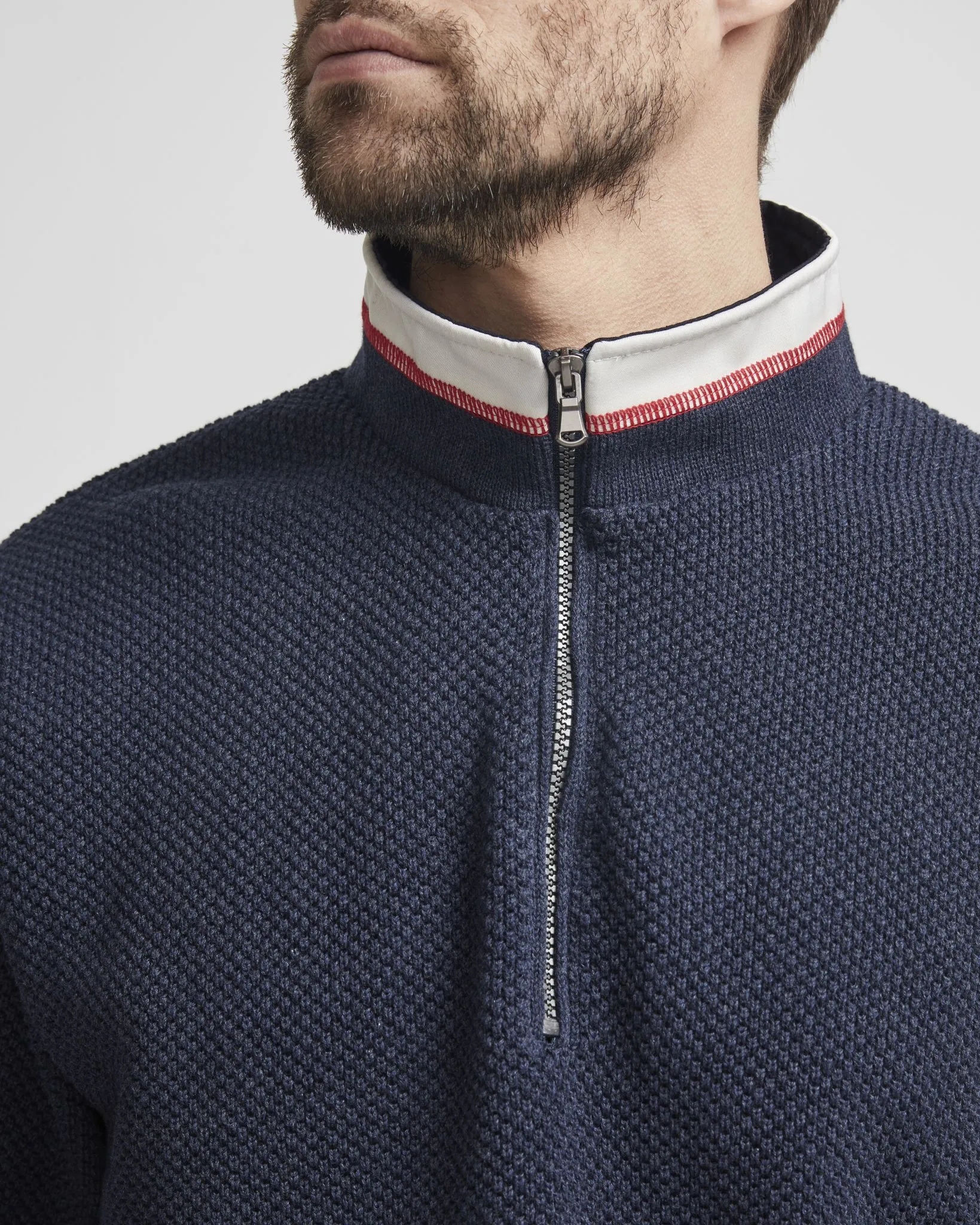 Classic Windproof Sweater - Navy Melange