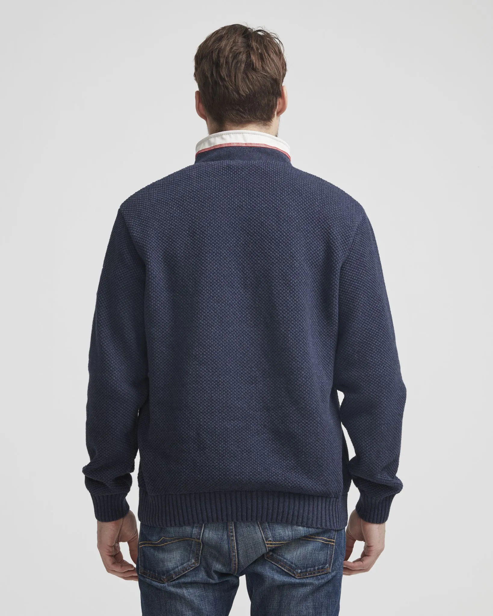 Classic Windproof Sweater - Navy Melange