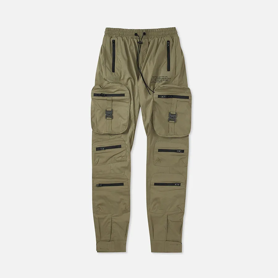 COMBAT NYLON JOGGERS EARTH BROWN