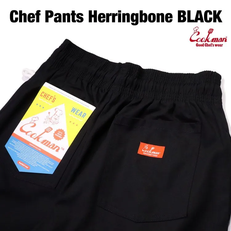 Cookman Chef Pants - Herringbone : Black