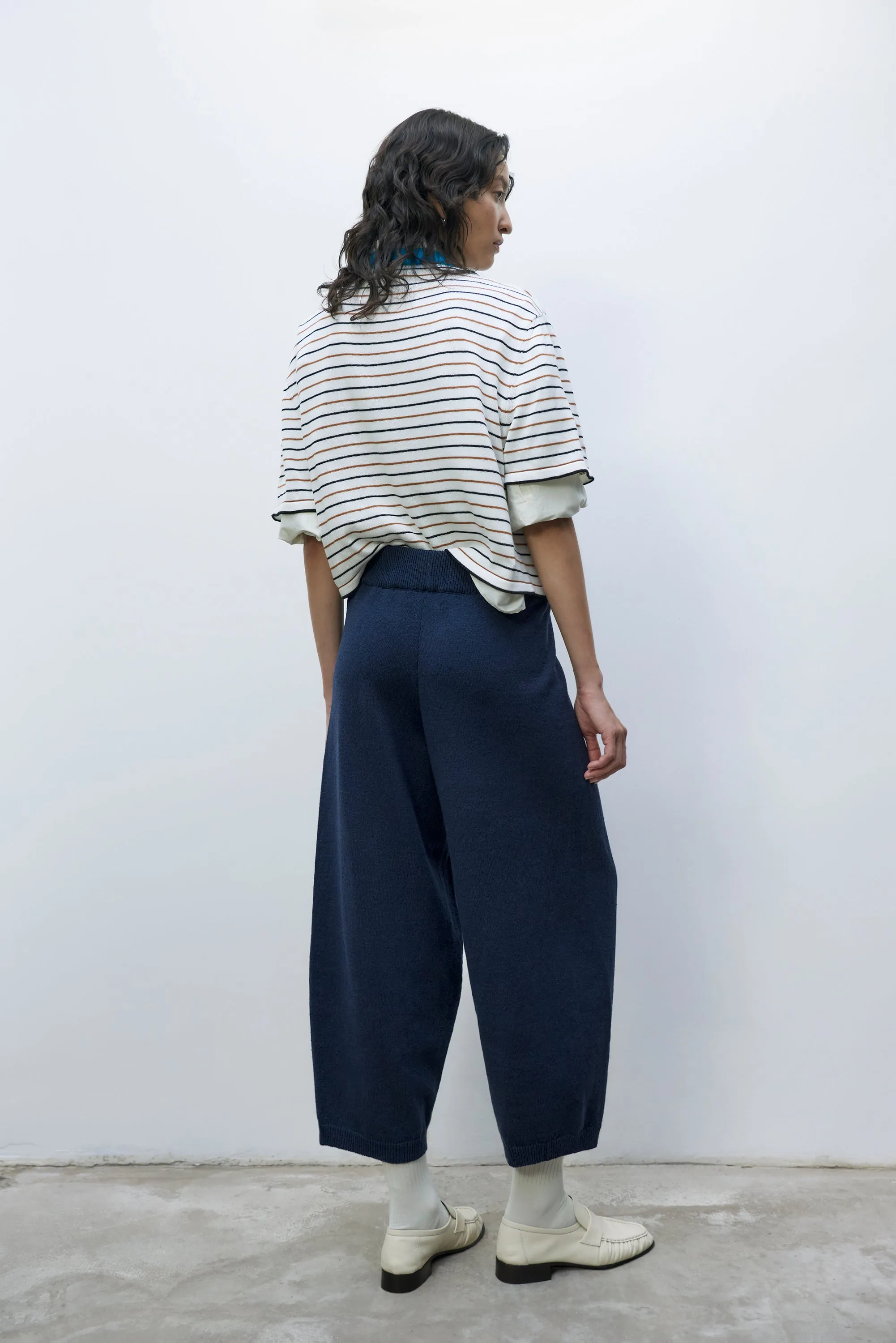 Cordera - Cotton Knitted Pants - Navy