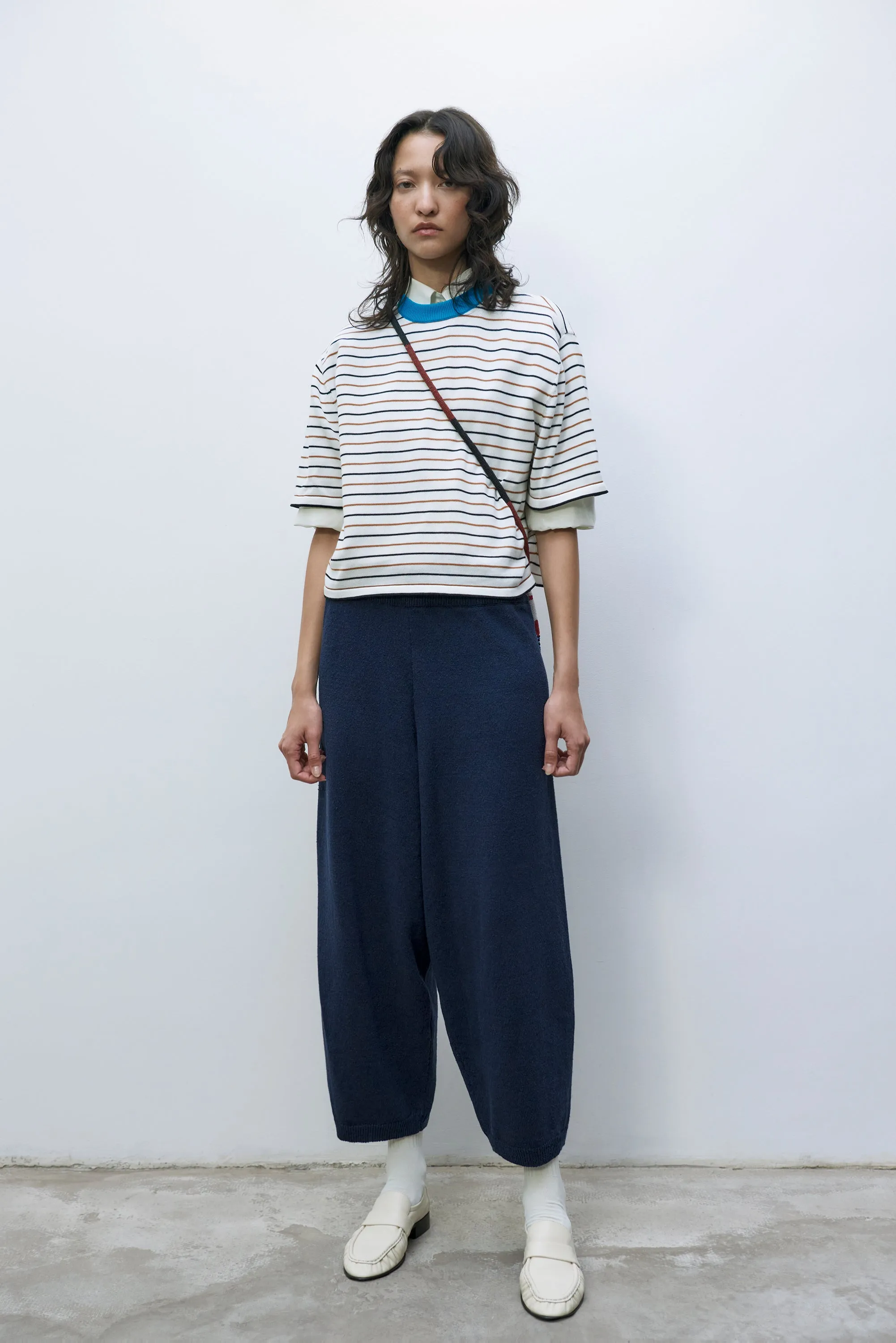 Cordera - Cotton Knitted Pants - Navy