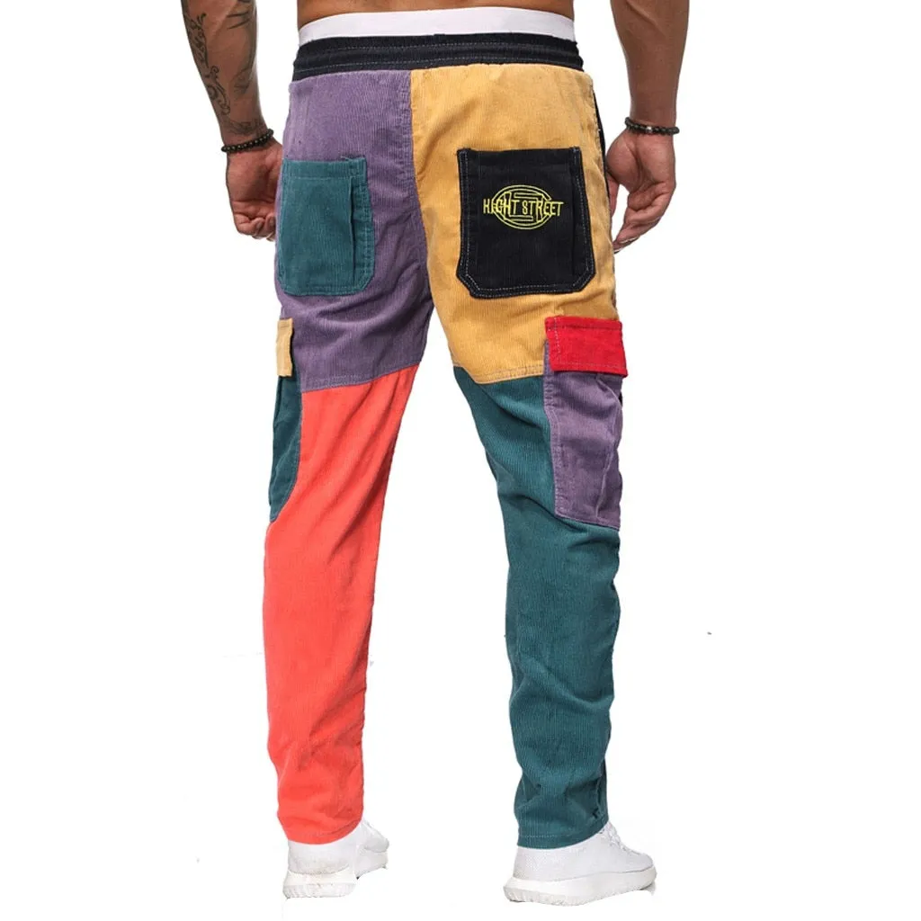 Corduroy Patchwork Cargo Pants