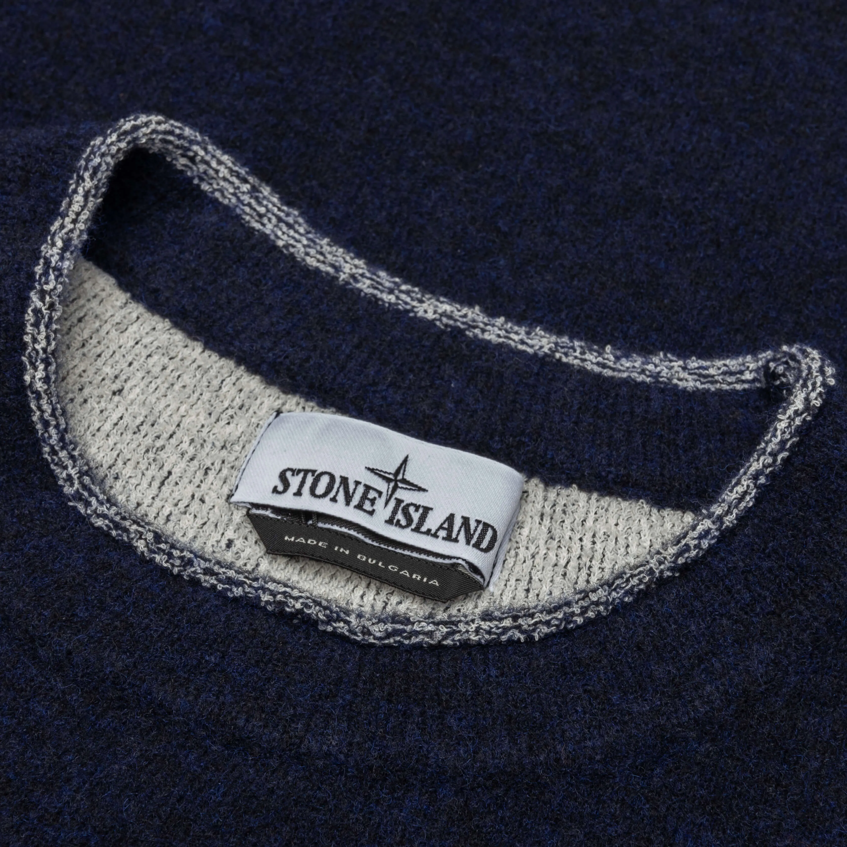 Crewneck Knit Sweater - Navy Blue