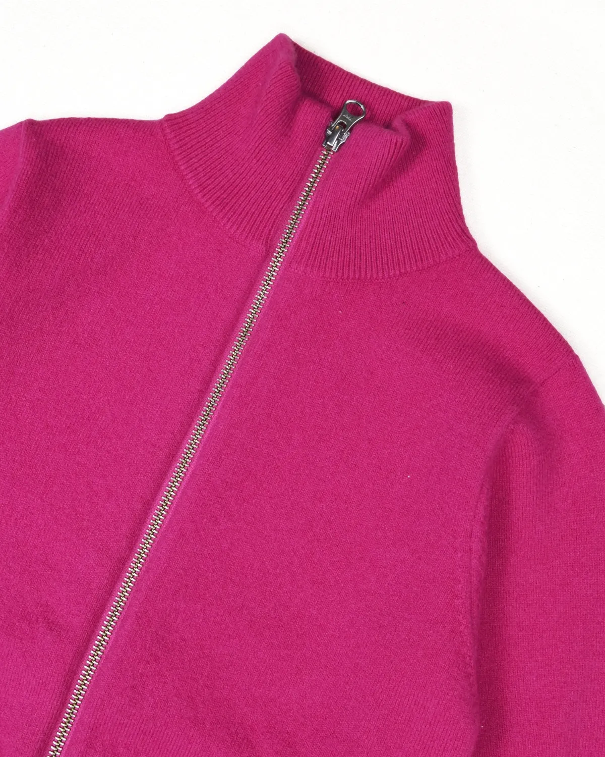 Extreme Cashmere Dragon Pink Lemon Zip-Up Turtleneck