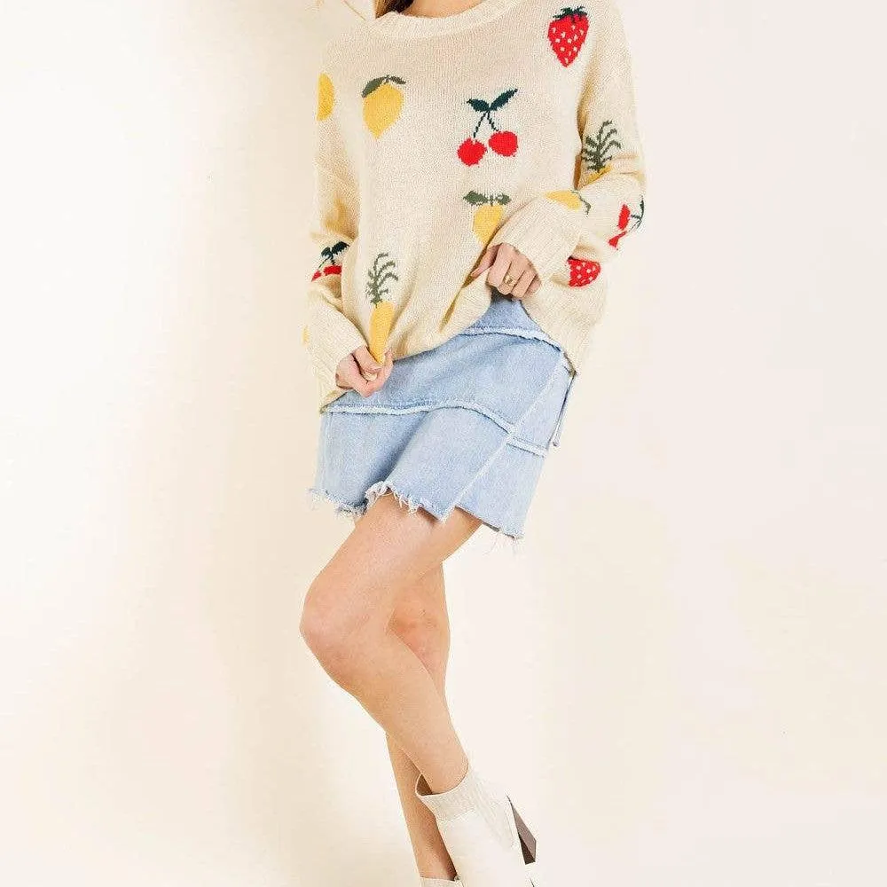 Felicia Spring Time Fruit Sweater