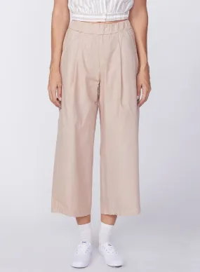 Fine Poplin Cropped Pant in Almond