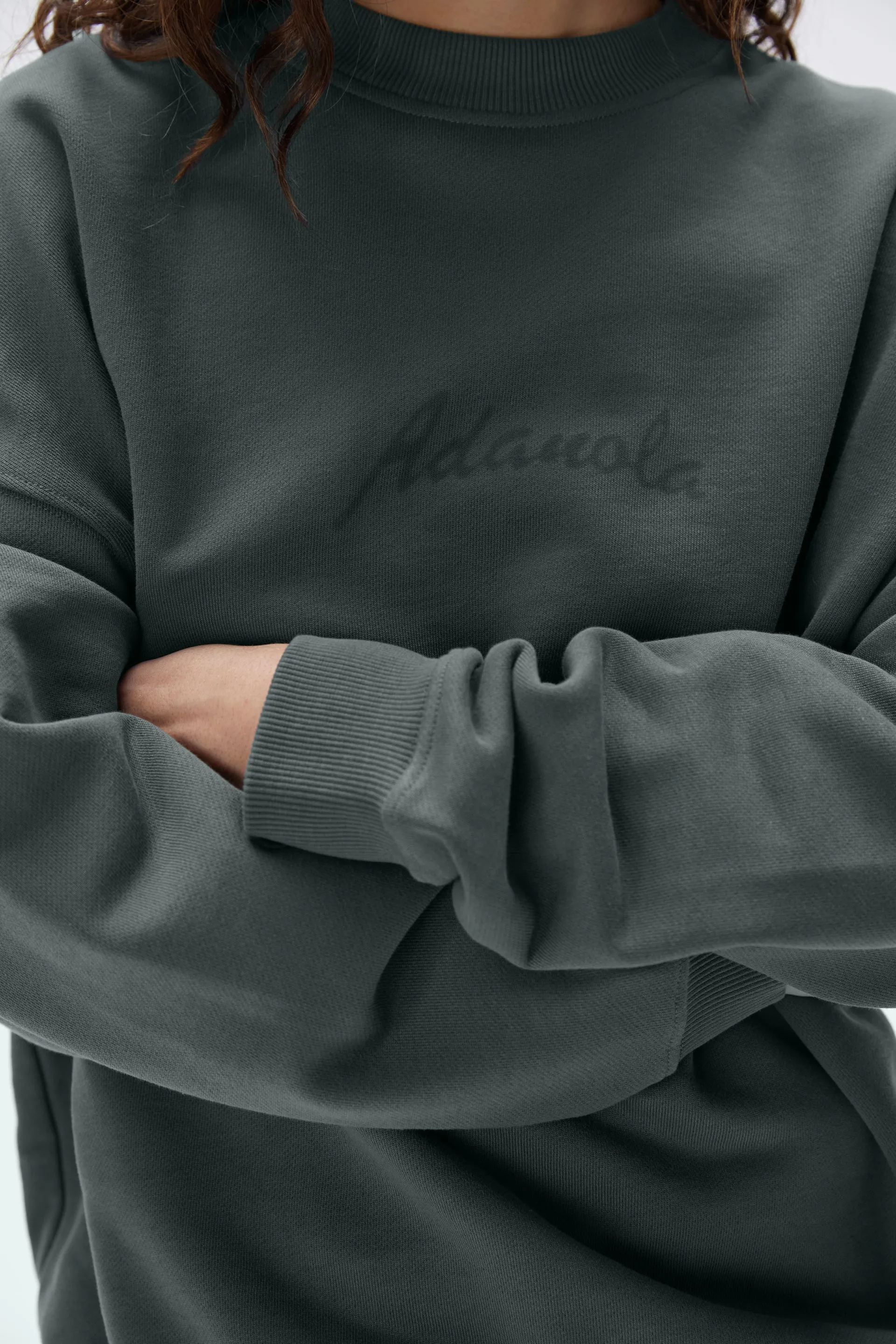 Freehand Oversized Sweatshirt - Mineral Green