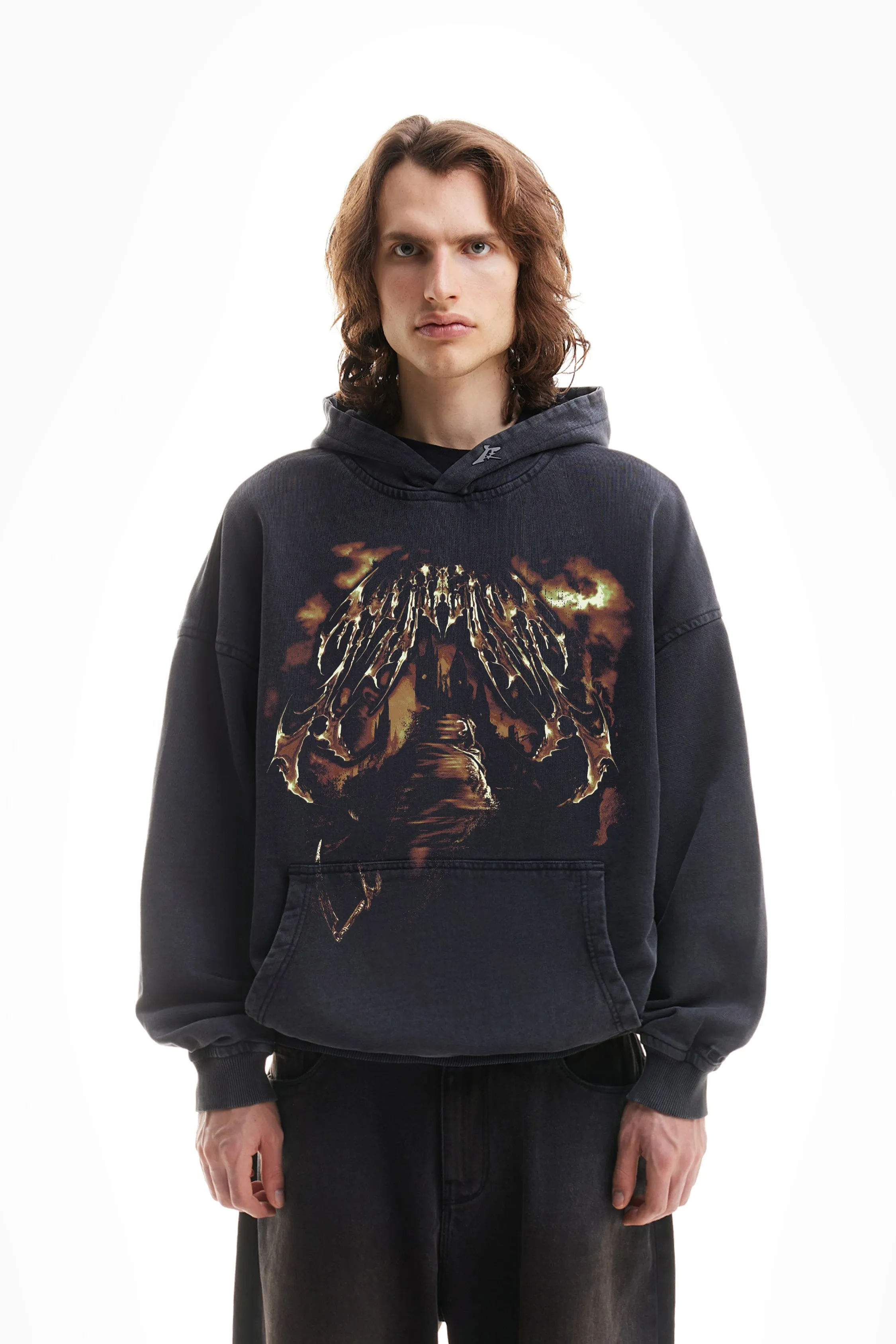 GRIMM REAPER BLACK WASHED HOODIE