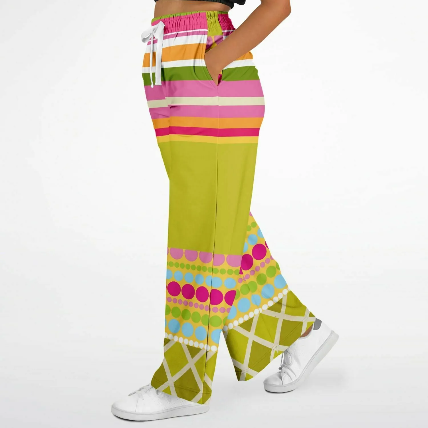 Hello Janis! Circus Stripe Eco-Poly Stretchy Phat Bellbottoms