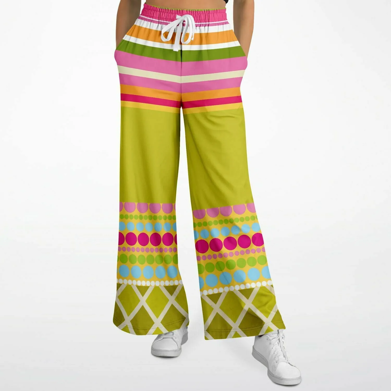 Hello Janis! Circus Stripe Eco-Poly Stretchy Phat Bellbottoms