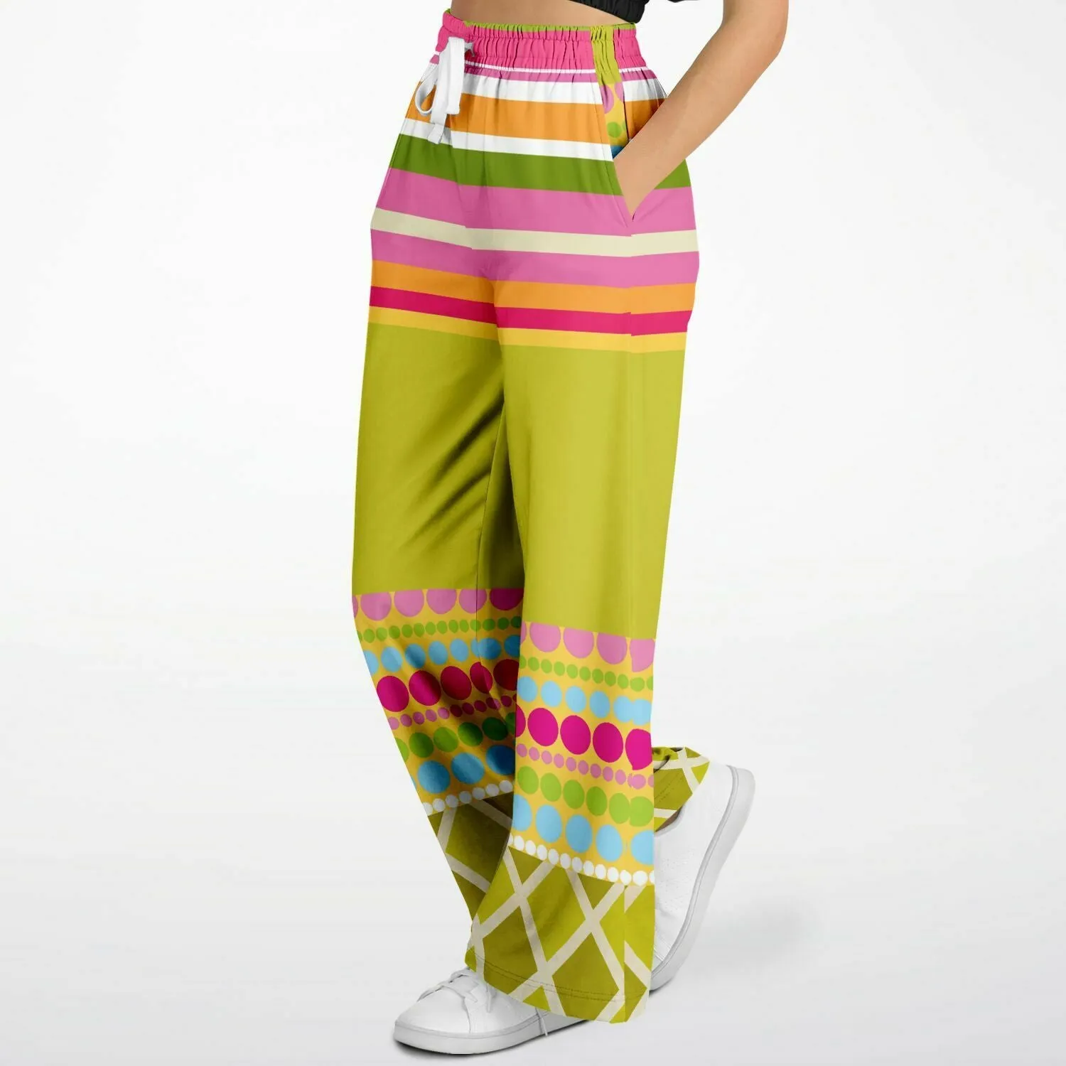 Hello Janis! Circus Stripe Eco-Poly Stretchy Phat Bellbottoms