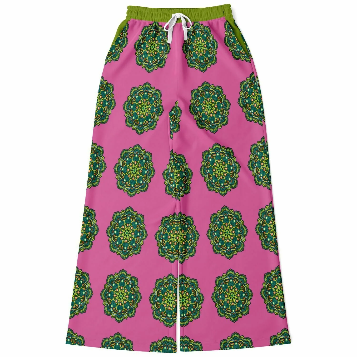 Jambalaya Pink Eco-Poly Stretchy Phat Bellbottoms