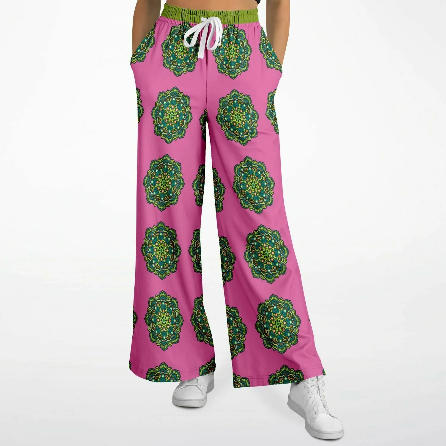 Jambalaya Pink Eco-Poly Stretchy Phat Bellbottoms