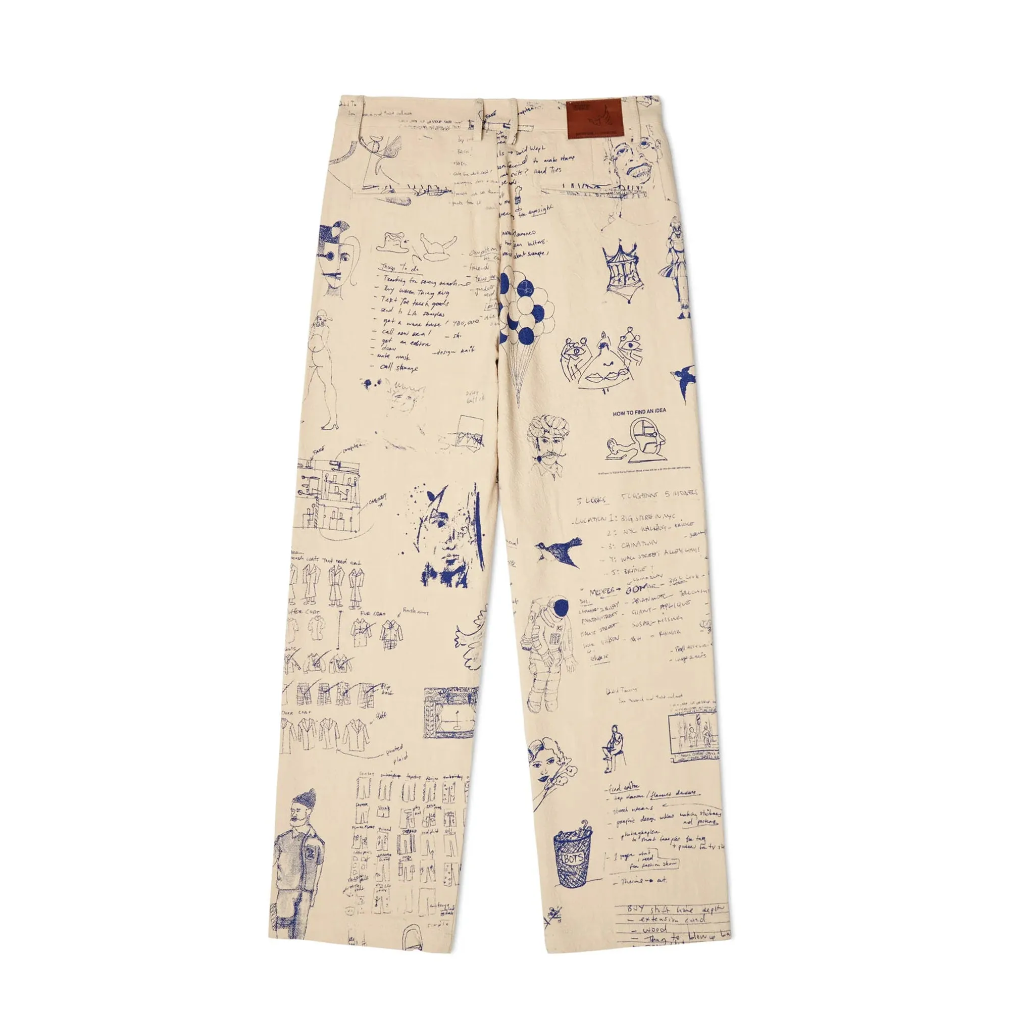 Kidsuper Mens Doodles Denim Pants