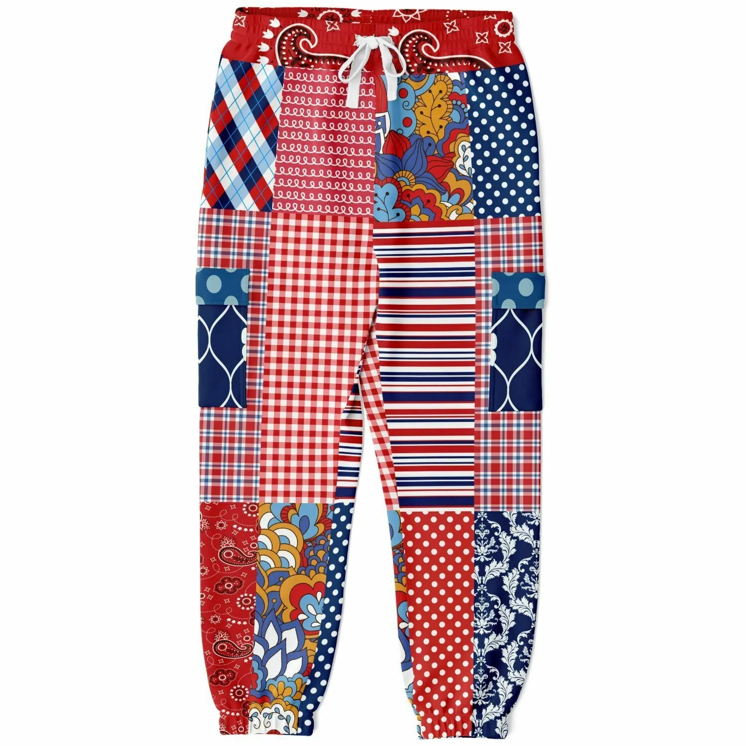 Liberty Bell Floral Stripe Polka Dot Unisex Cargo Sweats