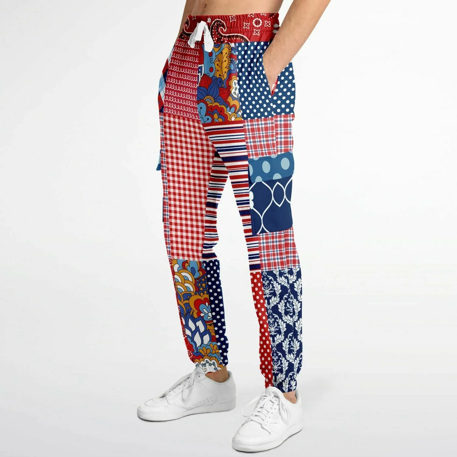 Liberty Bell Floral Stripe Polka Dot Unisex Cargo Sweats