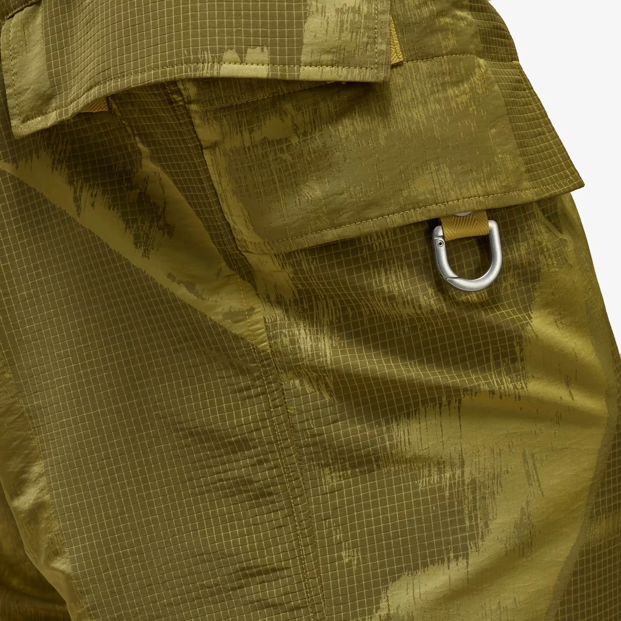 LINED JACQUARD RIPSTOP PANTS 'YELLOW/BLACK'