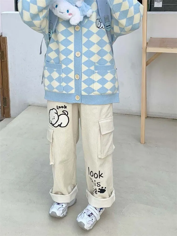 look this dog Corduroy Pants