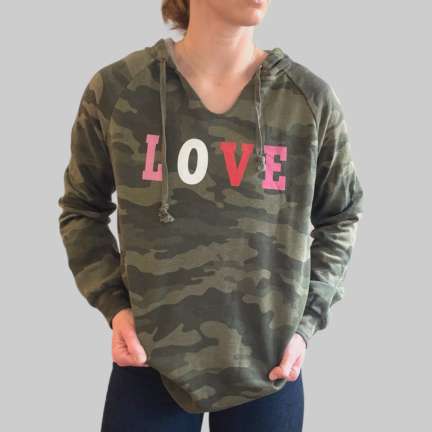 Love Lightweight Hoodie, Camo