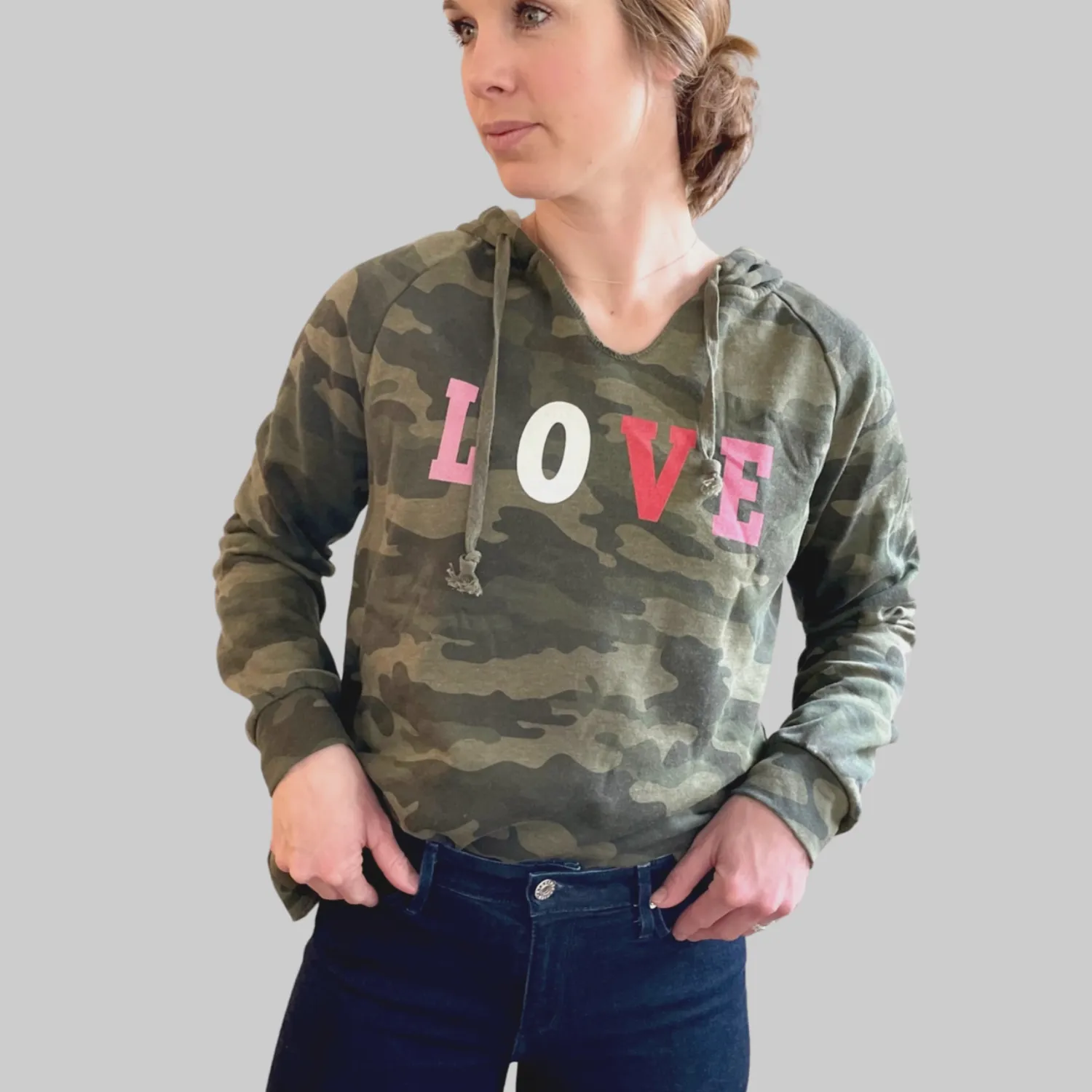 Love Lightweight Hoodie, Camo