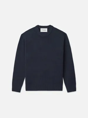 Men's Cashmere Crewneck Sweater -- Navy