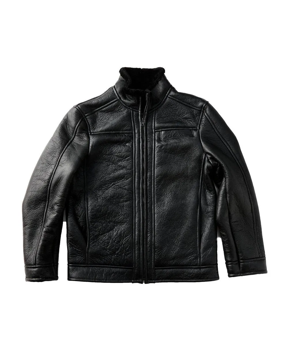 Men's Nappa Biker Bomber Sheepskin Jacket