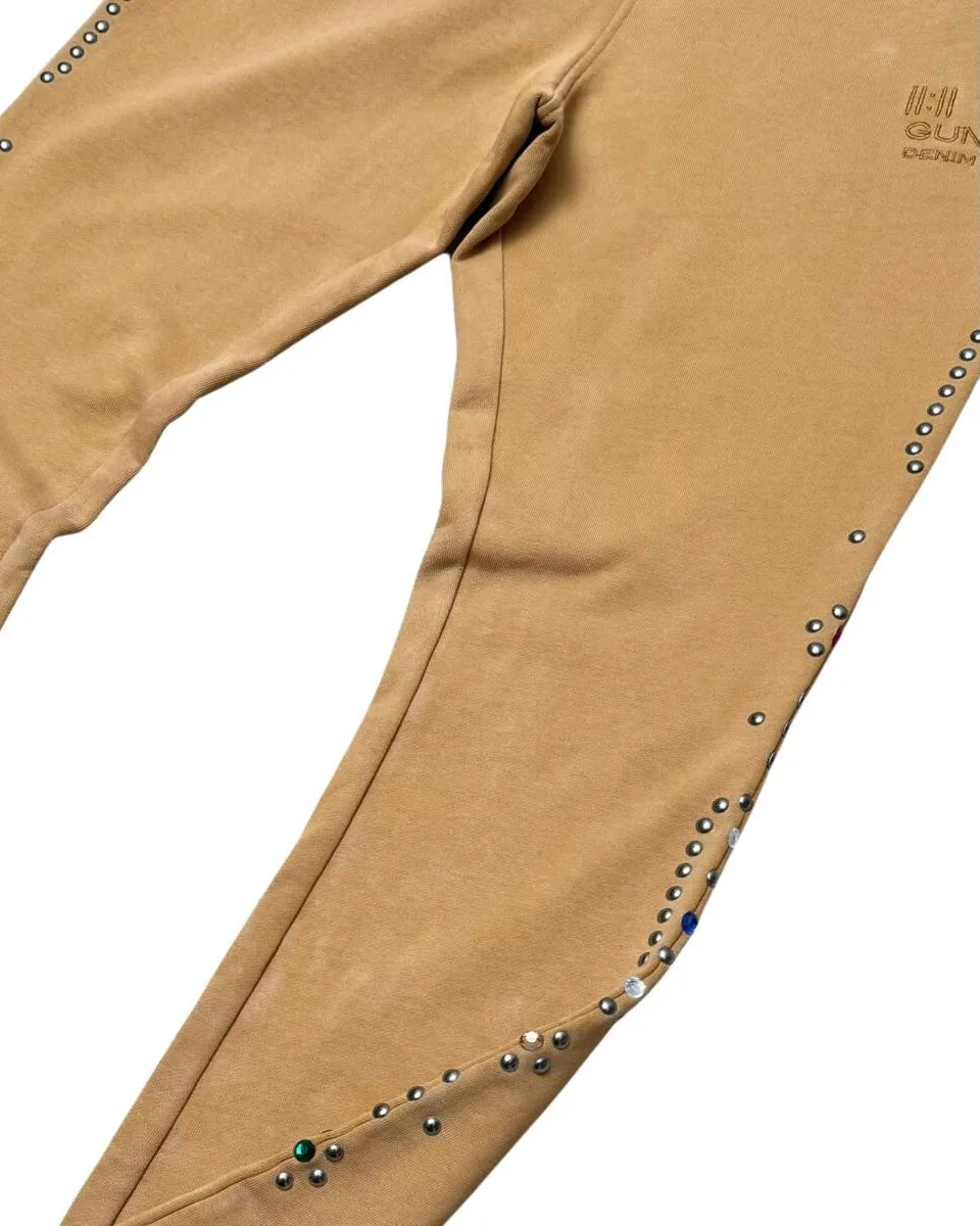 Metallic Stud Flare Jogger