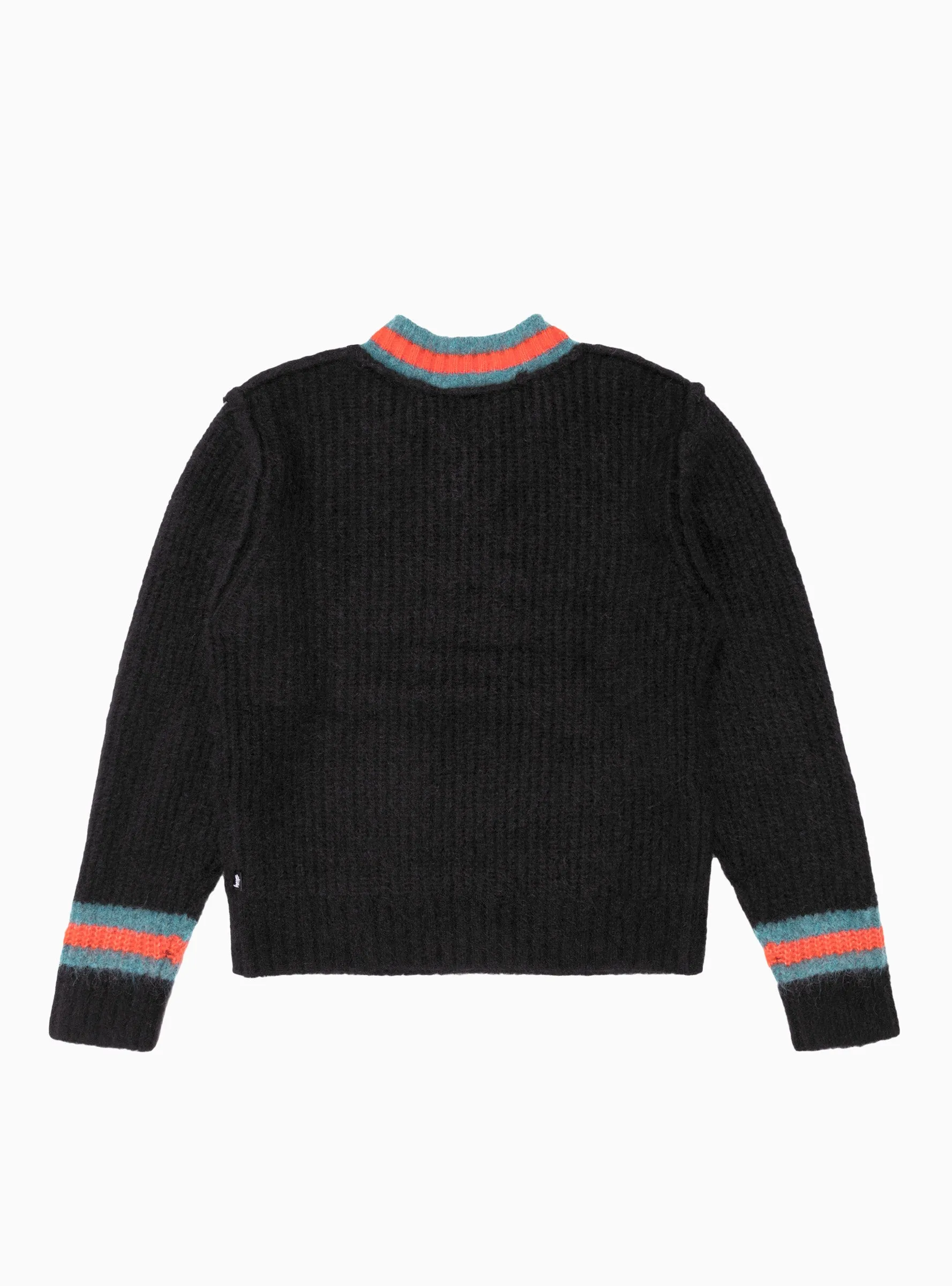 Mohair-Blend Tennis Sweater Black