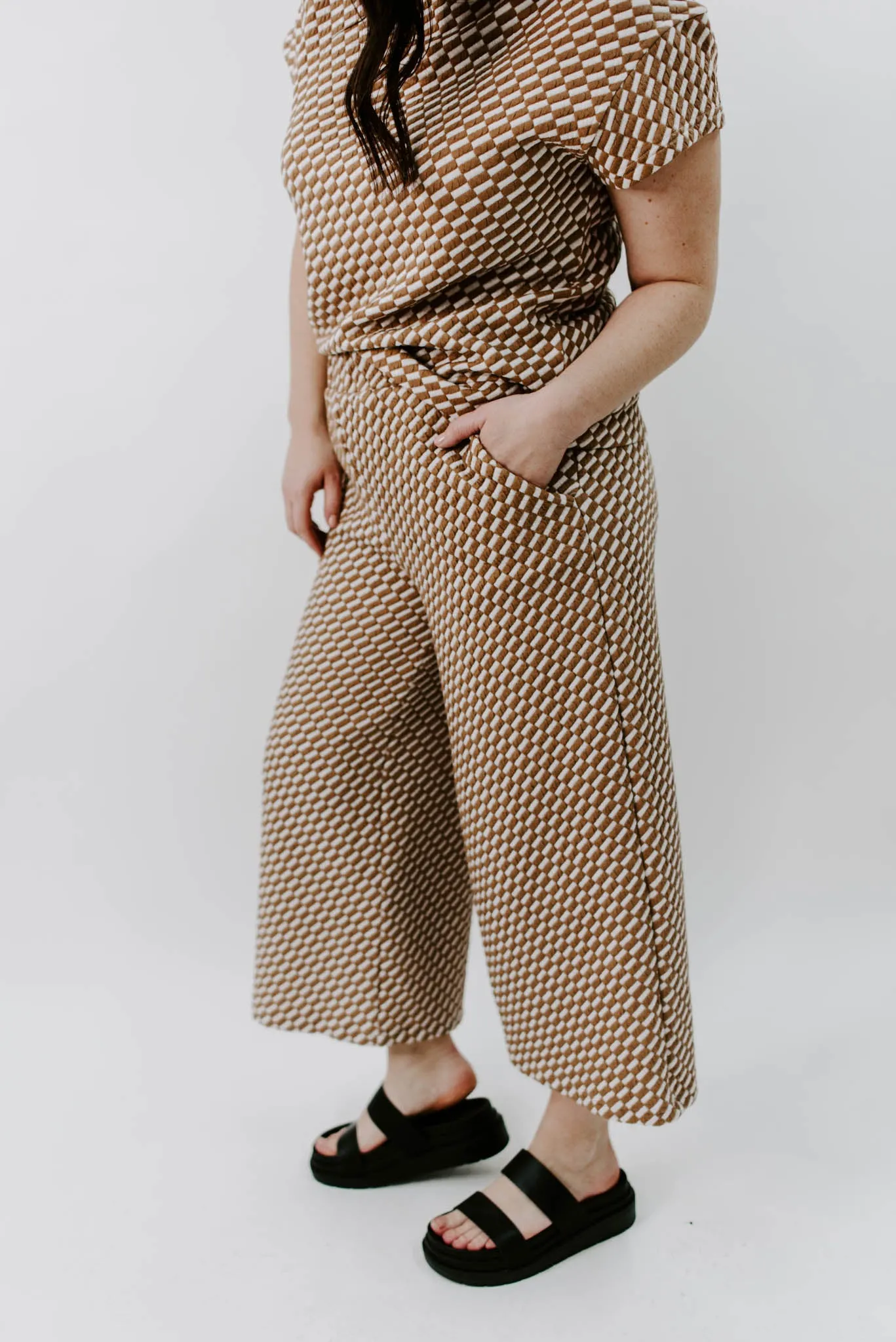 New Possibilities Checkered Crop Pants