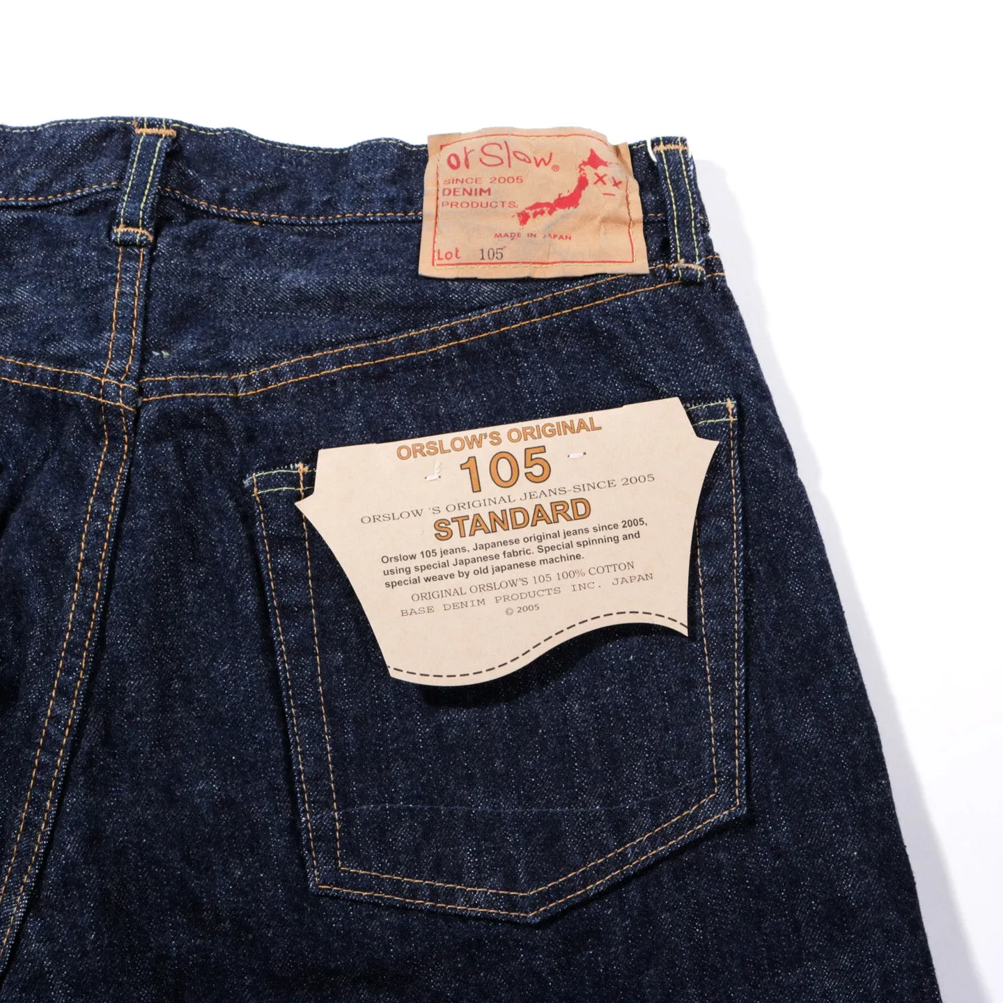 ORSLOW 105 STANDARD FIT OG SELVEDGE DENIM ONE WASH