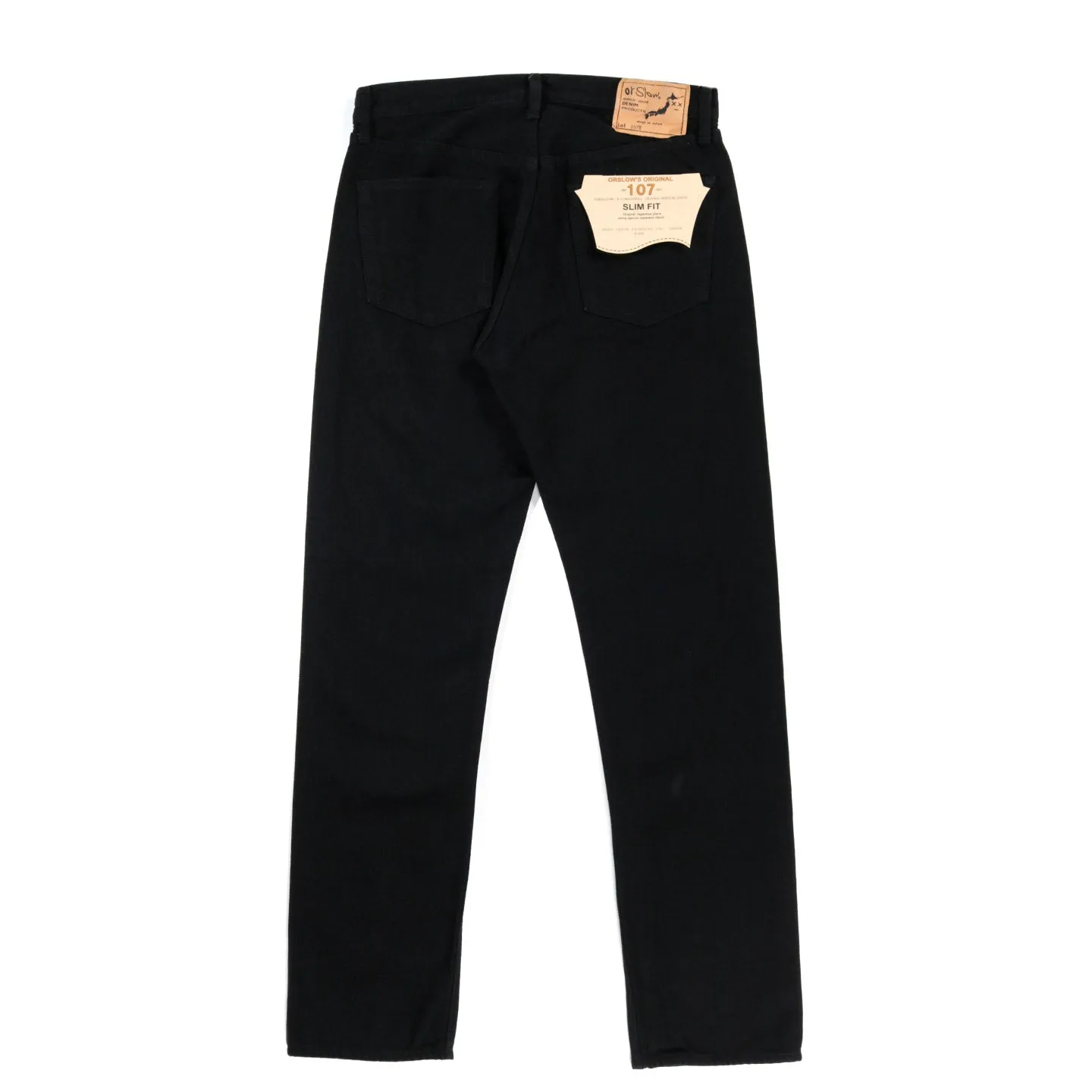 ORSLOW 107 IVY FIT BLACK DENIM