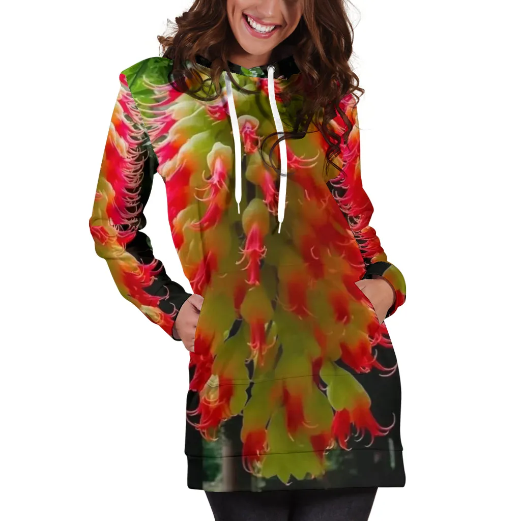 Red & Green Erica Hoodie Dress