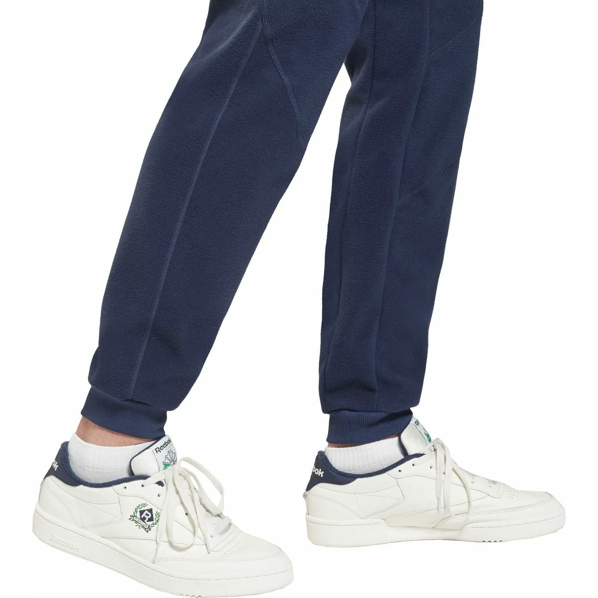 Reebok Workout Ready Mens Fleece Joggers - Navy