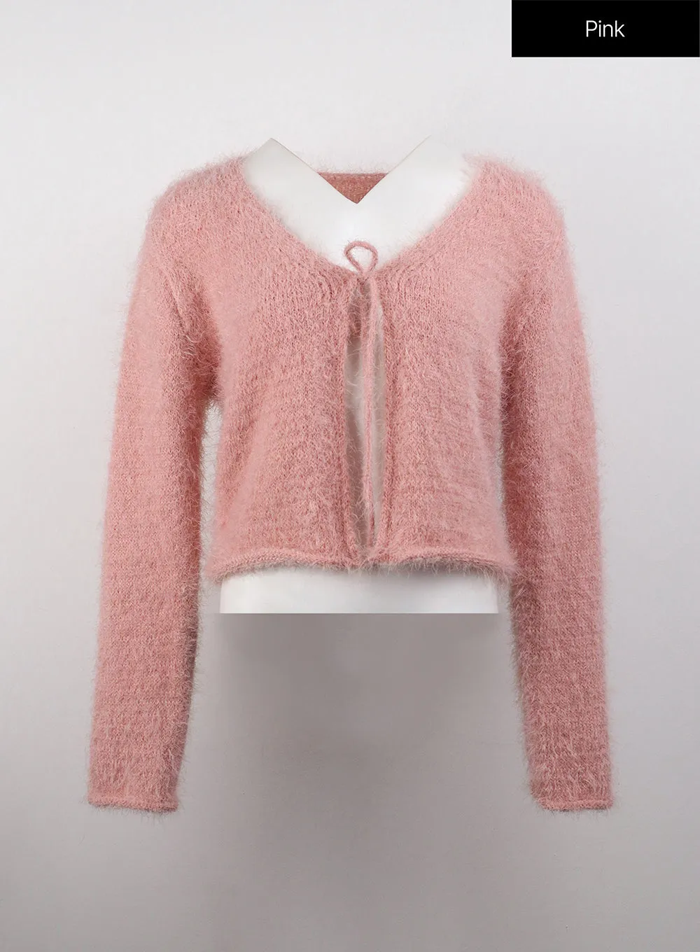 Ribbon Crop Knit Sweater CJ408