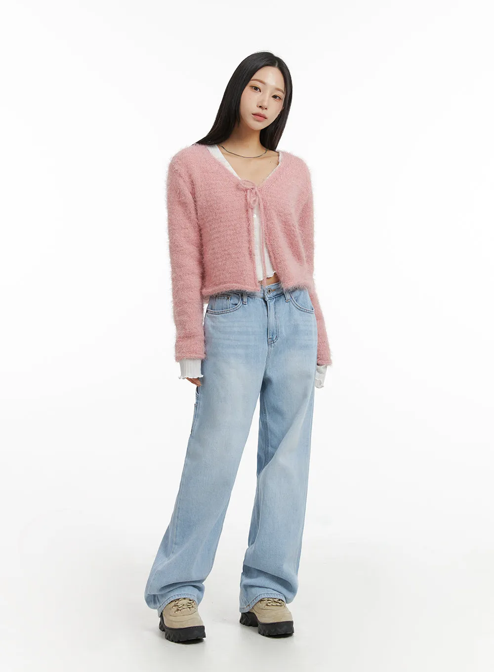 Ribbon Crop Knit Sweater CJ408