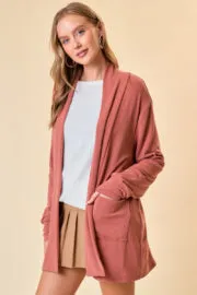 Rosewood Knit Cardigan w/Pockets