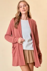 Rosewood Knit Cardigan w/Pockets