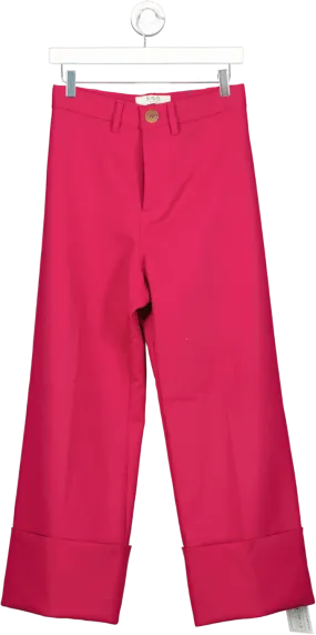 Sea New York Red Wide Turn Up Pants UK S