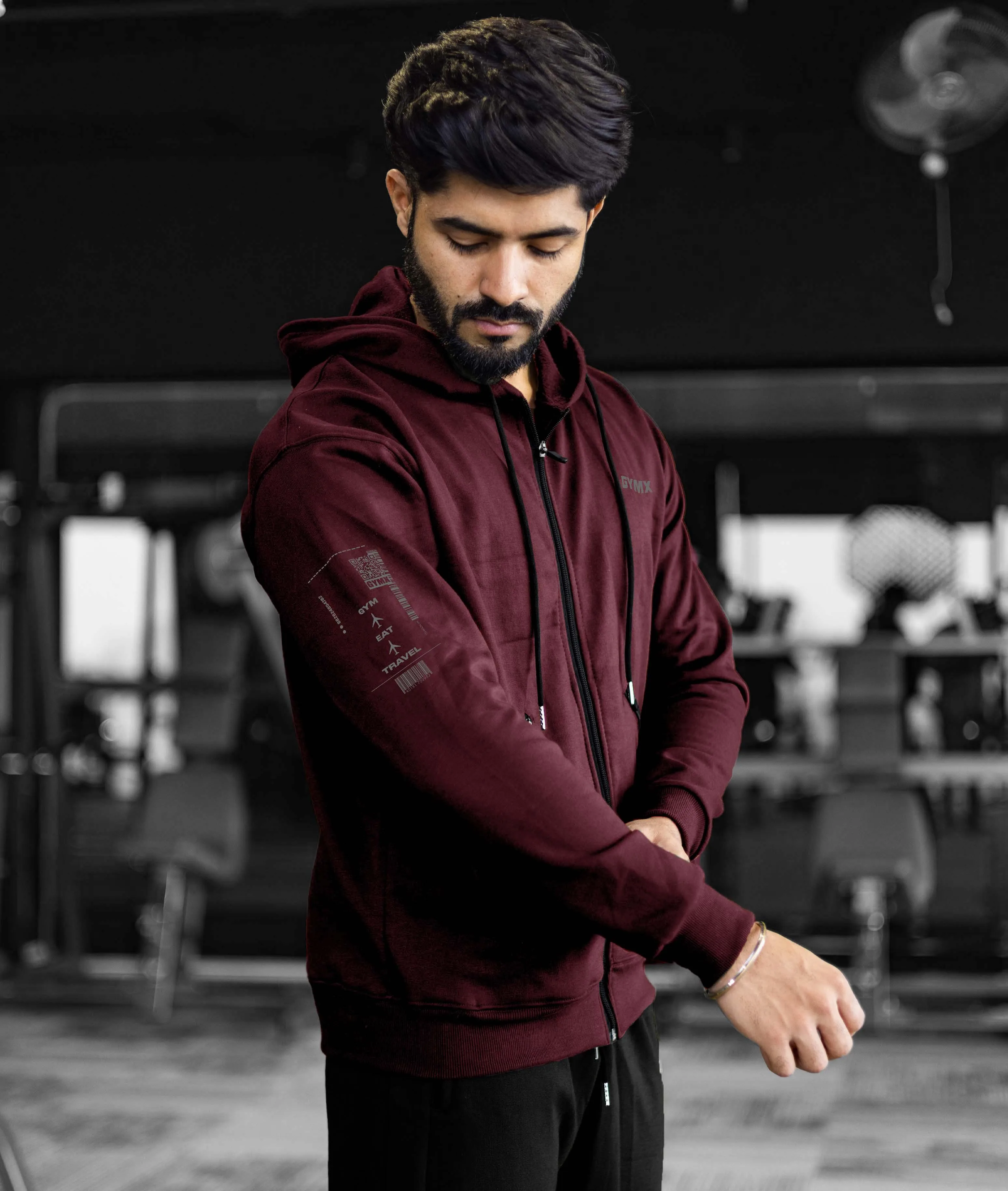 Signature Oversized GymX Hoodie: Sublime Maroon