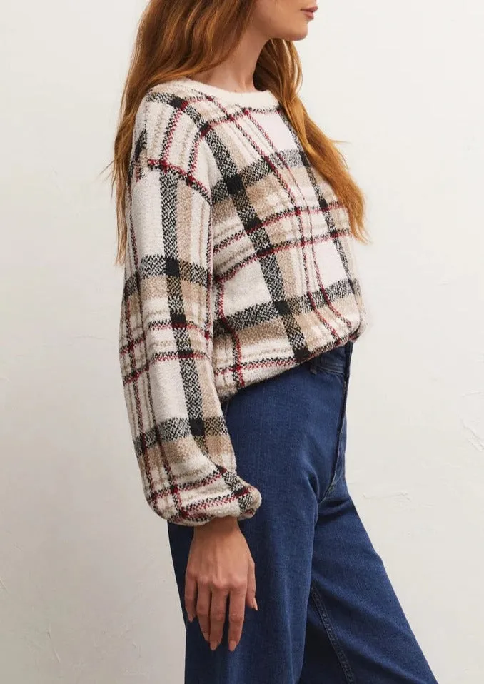 Solange Plaid Sweater