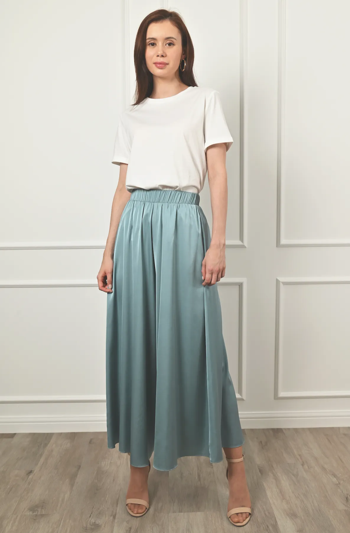 Sophia Matte Satin Fluid Long Pants