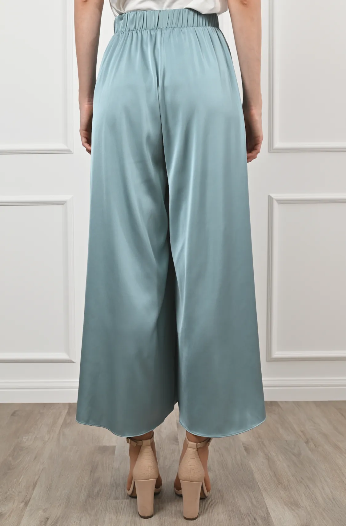 Sophia Matte Satin Fluid Long Pants